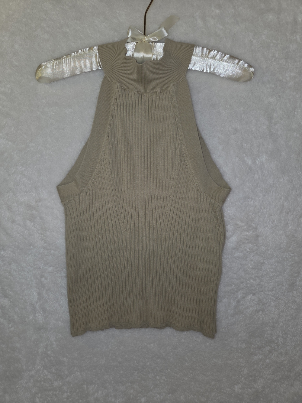 Banana Republic Mock Neck Ribbed Racerback Knit Tank Tank Top Sz XS